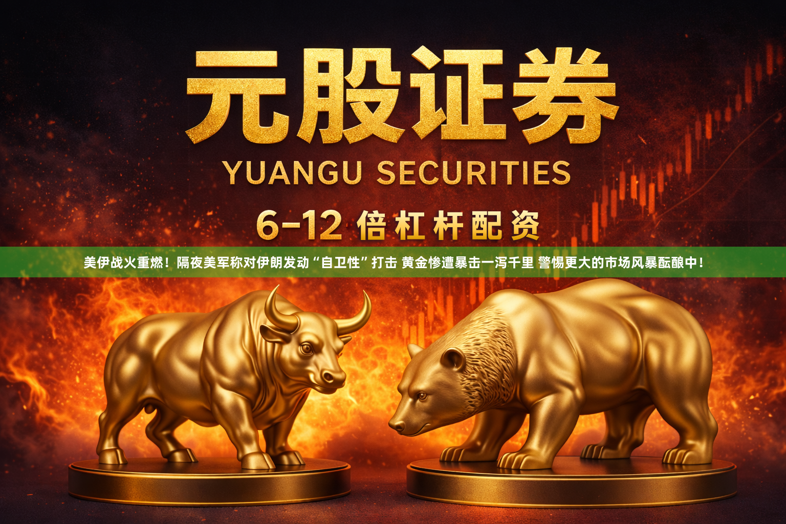 美伊战火重燃！隔夜美军称对伊朗发动“自卫性”打击 黄金惨遭暴击一泻千里 警惕更大的市场风暴酝酿中！